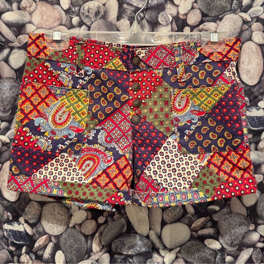 Patchwork Look Shorts